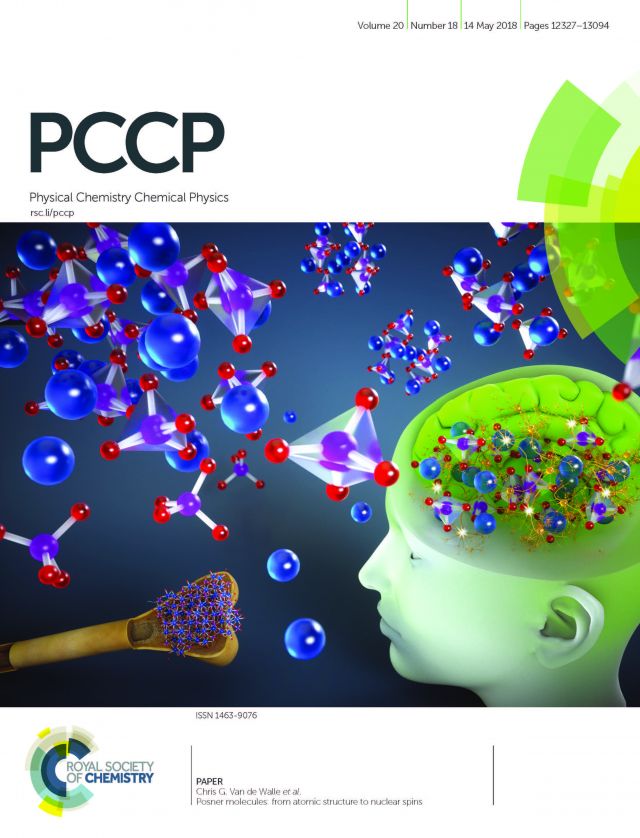 Cover of PCCP featuring the Posner molecule research