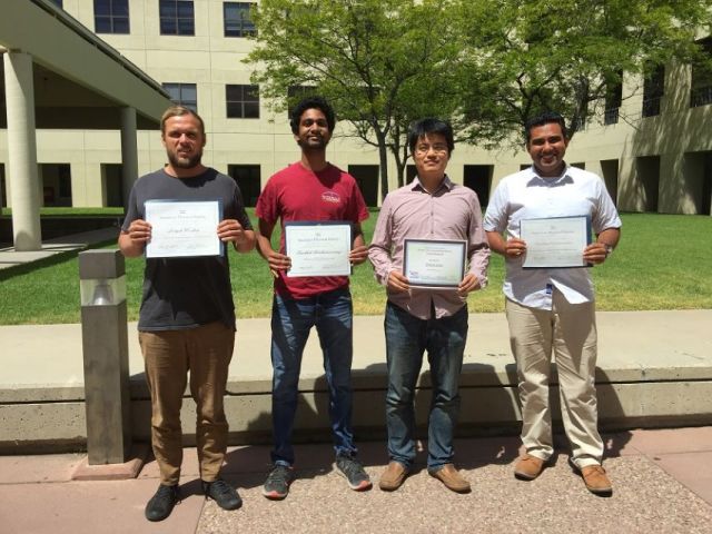 From left: Drs. Leigh Weston, Karthik Krishnaswamy, Zhen Zhu, and Darshana Wickramaratne