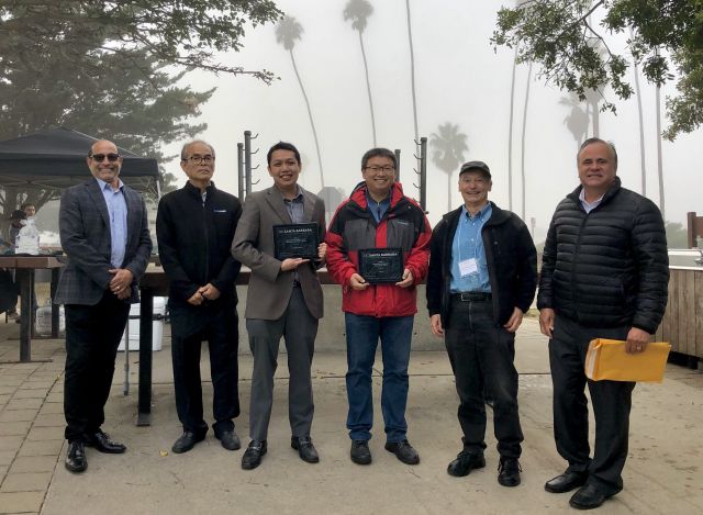 Sai receiving his plaque at the 2021 SSLEEC Conference